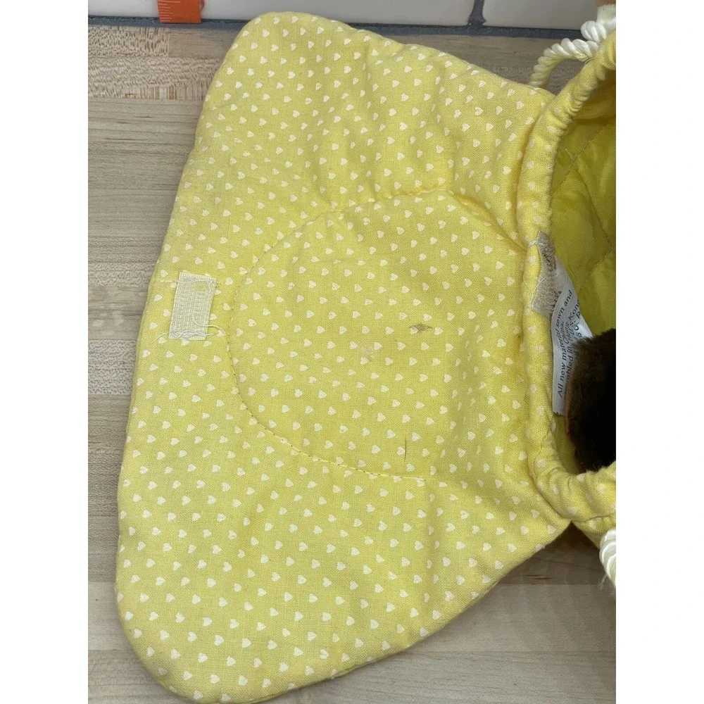 Vintage Galoob Sweet‎ Secrets Purse Pal Yellow Dog Puppy Toy Dress Up Bag 90s